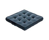 Dekoria Sedák Kuba s úchytem 40x40x6cm nebo 50x50x10cm, staroněmecká modrá, 50 x 50 x 10 cm, Velvet, 704-16