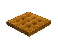 Dekoria Sedák Kuba s úchytem 40x40x6cm nebo 50x50x10cm, medová, 50 x 50 x 10 cm, Velvet, 704-23