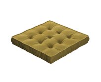Dekoria Sedák Kuba s úchytem 40x40x6cm nebo 50x50x10cm, olivově zelená, 50 x 50 x 10 cm, Velvet, 704-27