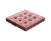 Dekoria Sedák Kuba s úchytem 40x40x6cm nebo 50x50x10cm, korálová růžová, 50 x 50 x 10 cm, Velvet, 704-30