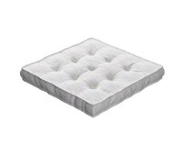 Dekoria Sedák Kuba s úchytem 40x40x6cm nebo 50x50x10cm, béžový vzor na krémově bílém podkladu, 50 x 50 x 10 cm, Sunny, 143-94
