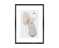 Dekoria Plakát Abstract Lines I, 40 x 50 cm, Ramka: Czarna