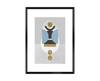 Dekoria Plakát Geometric Shapes I, 40 x 50 cm, Ramka: Czarna