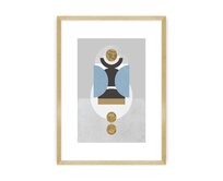 Dekoria Plakát Geometric Shapes I, 40 x 50 cm, Ramka: Złota