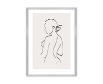 Dekoria Plakát Body Line I, 50 x 70 cm, Výběr rámečku: Stříbrný