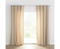 Dekoria Hotový závěs BASIC na kroužcích 140x280cm béžový 1 ks., 140 x 280 cm