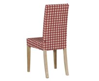 Dekoria Potah na židli IKEA Harry, krátký, červeno - bílá střední kostka, židle Harry, Quadro, 136-16