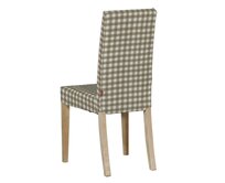 Dekoria Potah na židli IKEA Harry, krátký, béžová - bílá střední kostka, židle Harry, Quadro, 136-06