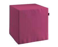 Dekoria Sedák Cube - kostka pevná 40x40x40, Plum švestková, 40 x 40 x 40 cm, Cotton Panama, 702-32