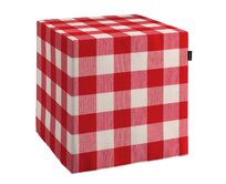 Dekoria Sedák Cube - kostka pevná 40x40x40, tmavě červená kostka velká, 40 x 40 x 40 cm, Quadro, 136-18