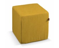 Dekoria Sedák Cube - kostka pevná 40x40x40, hořčicový šenil, 40 x 40 x 40 cm, Etna, 705-04