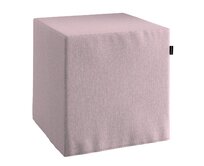 Dekoria Sedák Cube - kostka pevná 40x40x40, pastelově růžový melanž, 40 x 40 x 40 cm, Amsterdam, 704-51