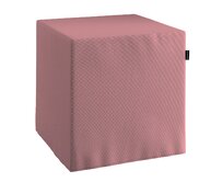 Dekoria Sedák Cube - kostka pevná 40x40x40, matně růžová, 40 x 40 x 40 cm, Cotton Panama, 702-43
