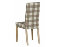 Dekoria Potah na židli IKEA Harry, krátký, béžovo-hnědá kostka velká, židle Harry, Quadro, 136-08