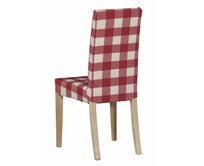 Dekoria Potah na židli IKEA Harry, krátký, tmavě červená kostka velká, židle Harry, Quadro, 136-18