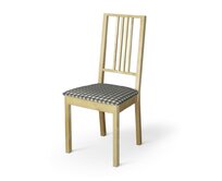 Dekoria Potah na sedák židle Börje, šedo - bílá střední kostka, potah sedák židle Börje, Quadro, 136-11