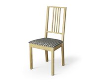 Dekoria Potah na sedák židle Börje, šedo - bílá střední kostka, potah sedák židle Börje, Quadro, 136-11