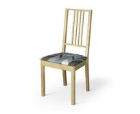 Dekoria Potah na sedák židle Börje, geometrický vzor  modrá béžová, potah sedák židle Börje, Vintage 70's, 143-54