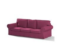Dekoria Potah na pohovku IKEA Ektorp 3-místná, nerozkládací, Plum švestková, pohovka Ektorp 3-místná, nerozkládací, Cotton Panama, 702-32