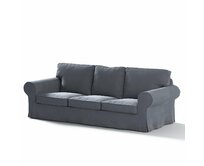 Dekoria Potah na pohovku IKEA Ektorp 3-místná, nerozkládací, grafitová šeď, pohovka Ektorp 3-místná, nerozkládací, Velvet, 704-12