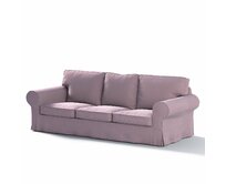 Dekoria Potah na pohovku IKEA Ektorp 3-místná, nerozkládací, tlumená růžová, pohovka Ektorp 3-místná, nerozkládací, Velvet, 704-14