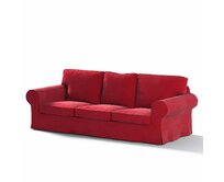 Dekoria Potah na pohovku IKEA Ektorp 3-místná, nerozkládací, sytá červená, pohovka Ektorp 3-místná, nerozkládací, Velvet, 704-15