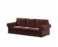 Dekoria Potah na pohovku IKEA Ektorp 3-místná, nerozkládací, bordó, pohovka Ektorp 3-místná, nerozkládací, Velvet, 704-26