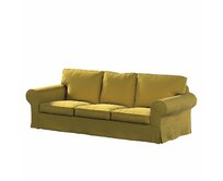 Dekoria Potah na pohovku IKEA Ektorp 3-místná, nerozkládací, olivově zelená, pohovka Ektorp 3-místná, nerozkládací, Velvet, 704-27