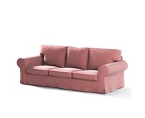 Dekoria Potah na pohovku IKEA Ektorp 3-místná, nerozkládací, korálová růžová, pohovka Ektorp 3-místná, nerozkládací, Velvet, 704-30