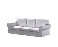Dekoria Potah na pohovku IKEA Ektorp 3-místná, nerozkládací, světle šedý melanž, pohovka Ektorp 3-místná, nerozkládací, Amsterdam, 704-45