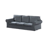 Dekoria Potah na pohovku IKEA Ektorp 3-místná, nerozkládací, šedý grafit, pohovka Ektorp 3-místná, nerozkládací, City, 704-86