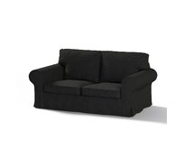 Dekoria Potah na pohovku IKEA Ektorp 2-místná, nerozkládací, černá, pohovka Ektorp 2-místná, Etna, 705-00