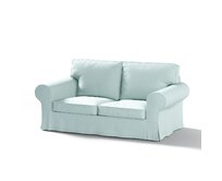 Dekoria Potah na pohovku IKEA Ektorp 2-místná, nerozkládací, pastelově blankytná , pohovka Ektorp 2-místná, Cotton Panama, 702-10