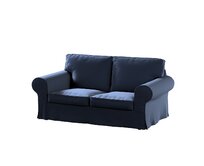 Dekoria Potah na pohovku IKEA Ektorp 2-místná, nerozkládací, tmavě modrá, pohovka Ektorp 2-místná, Ingrid, 705-39