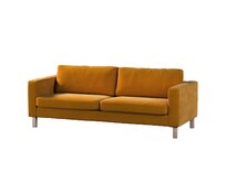 Dekoria Potah na pohovku IKEA Karlstad 3-místná, nerozkládací, krátký, medová, pohovka Karlstad 3-místná, Velvet, 704-23