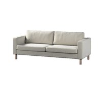 Dekoria Potah na pohovku IKEA Karlstad 3-místná, nerozkládací, krátký, šedá, pohovka Karlstad 3-místná, Ingrid, 705-40