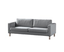 Dekoria Potah na pohovku IKEA Karlstad 3-místná, nerozkládací, krátký, šedá tmavá, pohovka Karlstad 3-místná, Ingrid, 705-42