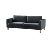 Dekoria Potah na pohovku IKEA Karlstad 3-místná, nerozkládací, krátký, grafitová, pohovka Karlstad 3-místná, Ingrid, 705-43
