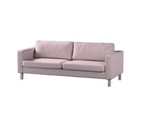 Dekoria Potah na pohovku IKEA Karlstad 3-místná, nerozkládací, krátký, pastelově růžový melanž, pohovka Karlstad 3-místná, Amsterdam, 704-51