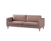 Dekoria Potah na pohovku IKEA Karlstad 3-místná, nerozkládací, krátký, matně růžová, pohovka Karlstad 3-místná, City, 704-83