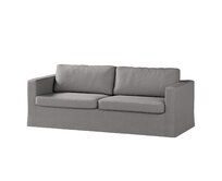 Dekoria Potah na pohovku IKEA Karlstad 3-místná, nerozkládací, dlouhý, šedá, pohovka Karlstad 3-místná, Edinburgh, 115-81
