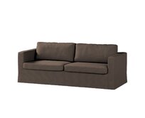 Dekoria Potah na pohovku IKEA Karlstad 3-místná, nerozkládací, dlouhý, hnědá, pohovka Karlstad 3-místná, Etna, 705-08