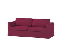 Dekoria Potah na pohovku IKEA Karlstad 3-místná, nerozkládací, dlouhý, Plum švestková, pohovka Karlstad 3-místná, Cotton Panama, 702-32