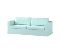 Dekoria Potah na pohovku IKEA  Karlstad 3-místná, nerozkládací, dlouhý, pastelově blankytná , pohovka Karlstad 3-místná, Cotton Panama, 702-10