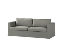 Dekoria Potah na pohovku IKEA Karlstad 3-místná, nerozkládací, dlouhý, šedá, pohovka Karlstad 3-místná, Etna, 161-25