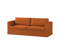 Dekoria Potah na pohovku IKEA Karlstad 3-místná, nerozkládací, dlouhý, rezavá, pohovka Karlstad 3-místná, Cotton Panama, 702-42