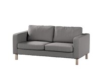 Dekoria Potah na pohovku IKEA Karlstad 2-místná, nerozkládací, krátký, šedá, pohovka Karlstad 2-místná, Edinburgh, 115-81