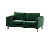 Dekoria Potah na pohovku IKEA Karlstad 2-místná, nerozkládací, krátký, lahvová zeleň, pohovka Karlstad 2-místná, Velvet, 704-13