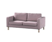 Dekoria Potah na pohovku IKEA Karlstad 2-místná, nerozkládací, krátký, tlumená růžová, pohovka Karlstad 2-místná, Velvet, 704-14