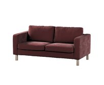Dekoria Potah na pohovku IKEA Karlstad 2-místná, nerozkládací, krátký, bordó, pohovka Karlstad 2-místná, Velvet, 704-26